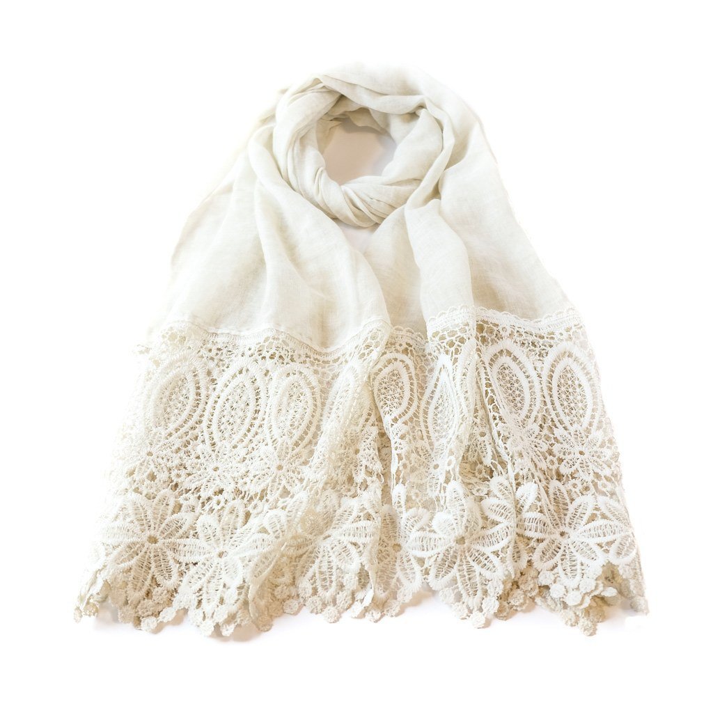 Skjerf blonder hvit | Youtrend