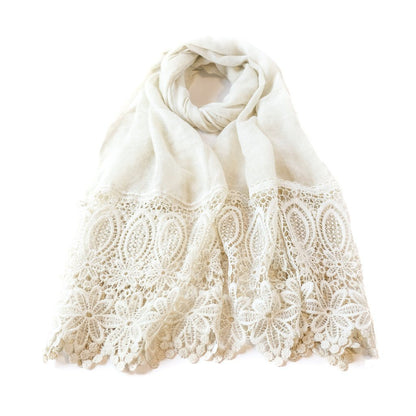 Skjerf blonder hvit | Youtrend