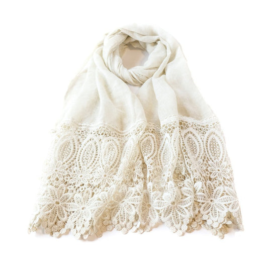 Skjerf blonder hvit | Youtrend