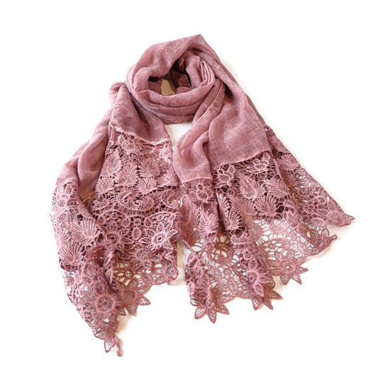 Skjerf blonder rosa | Youtrend