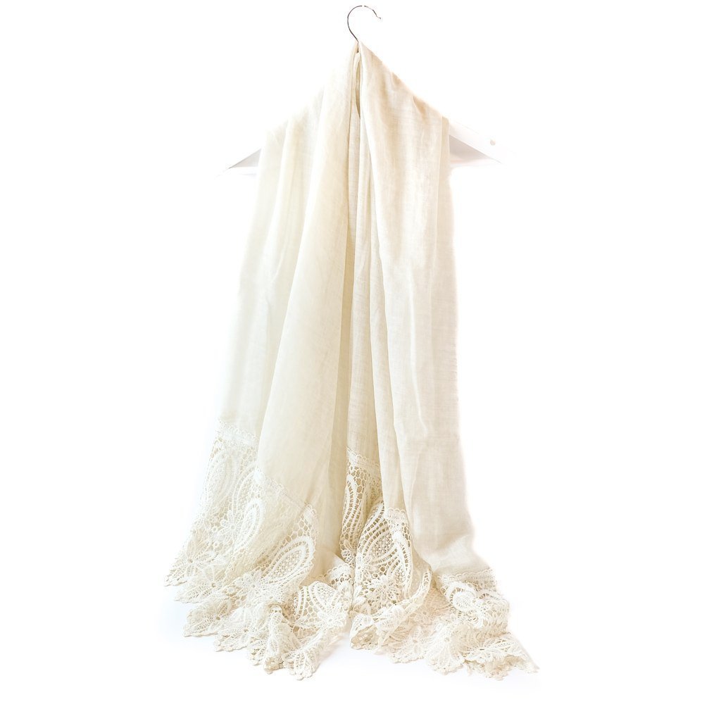 Skjerf blonder hvit | Youtrend