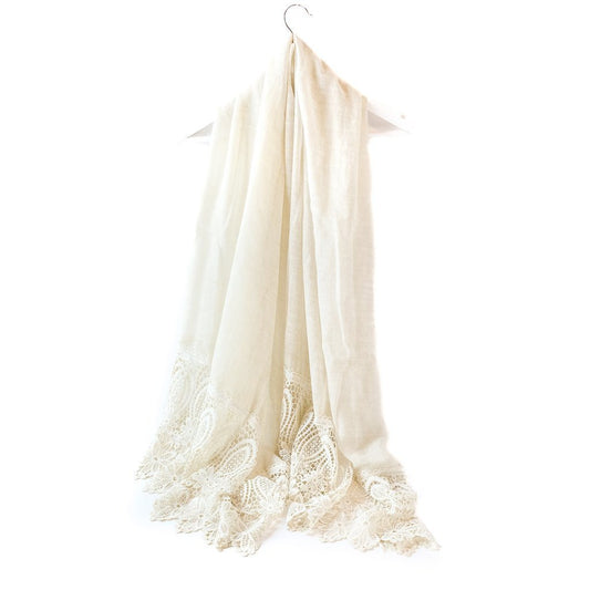 Skjerf blonder hvit | Youtrend