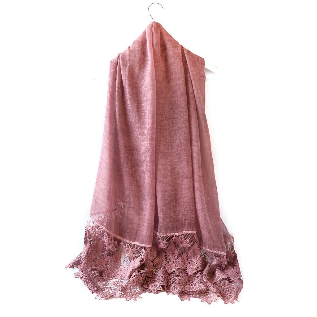 Skjerf blonder rosa | Youtrend