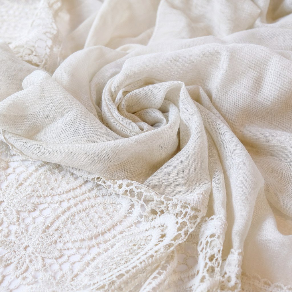 Skjerf blonder hvit | Youtrend