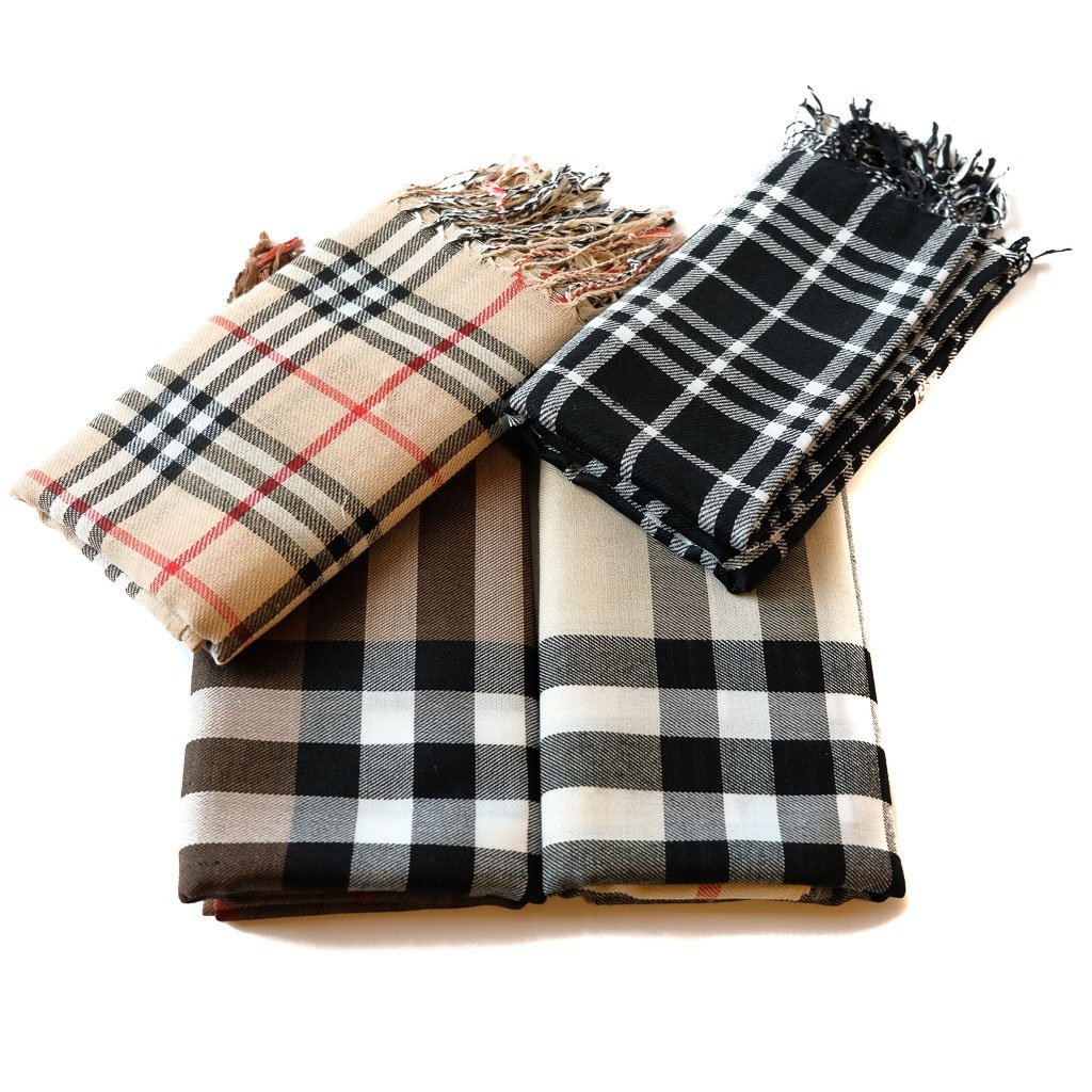 Skjerf rutemønster beige | Youtrend