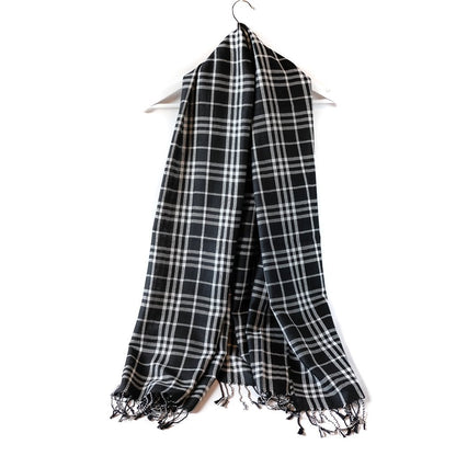 Skjerf rutemønster sort | Youtrend