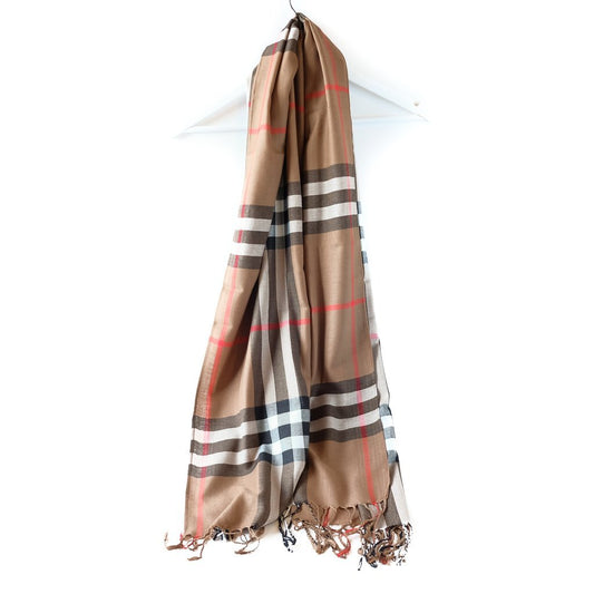 Skjerf rutemønster mørkebrun | Youtrend