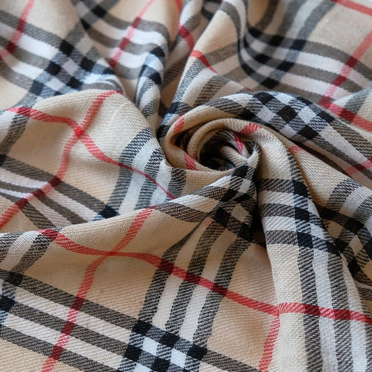 Skjerf rutemønster beige | Youtrend