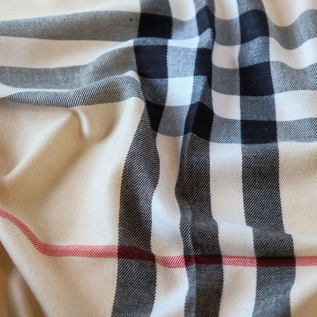 Skjerf rutemønster beige | Youtrend