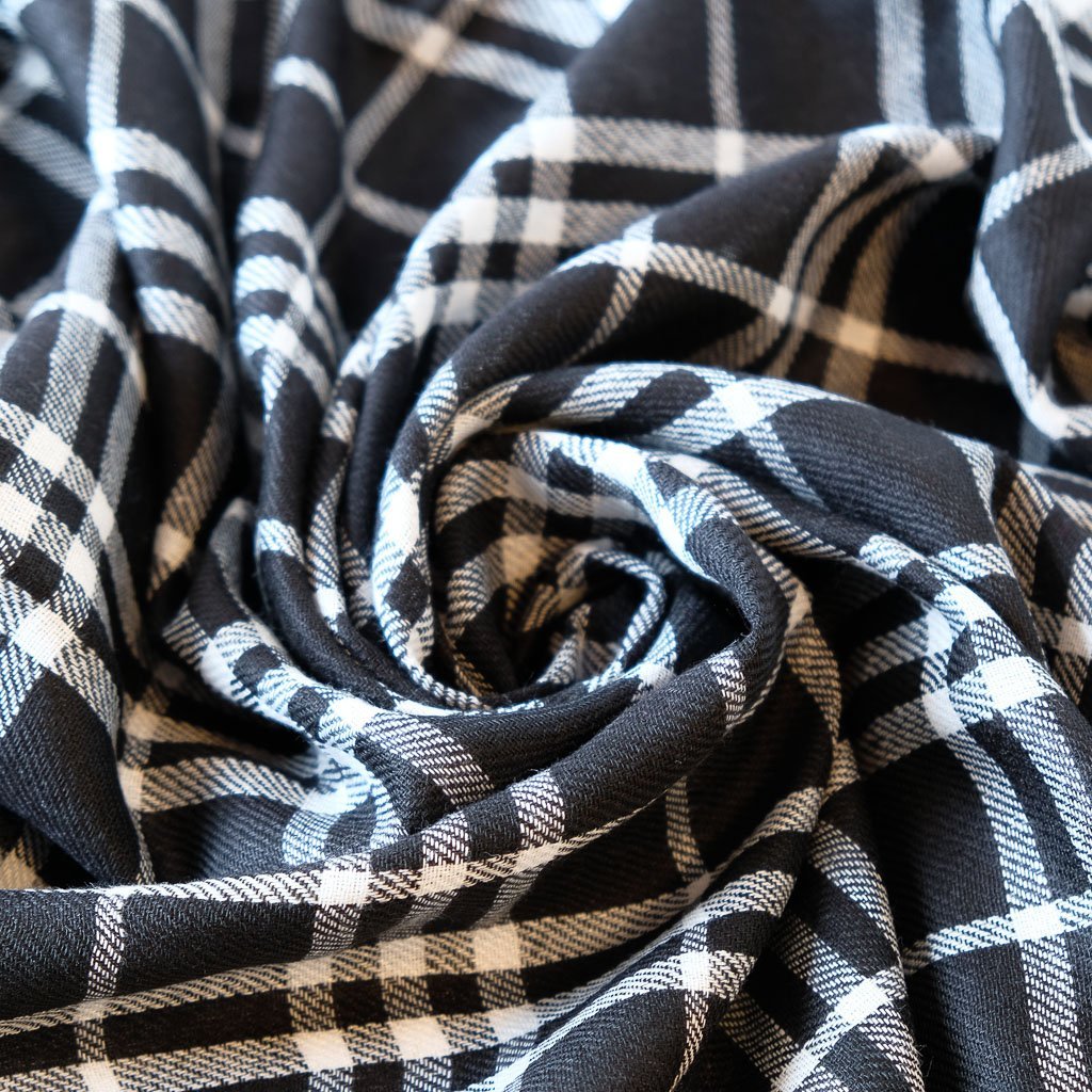 Skjerf rutemønster sort | Youtrend