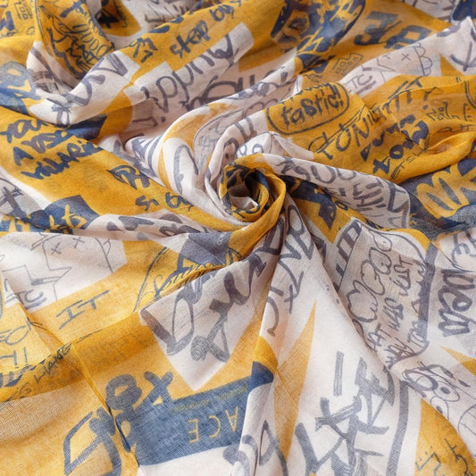 Skjerf Graffiti gul | Youtrend