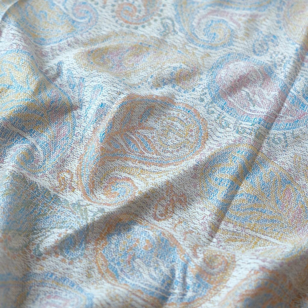 Skjerf Thai Pashmina gul/blå pastell | Youtrend