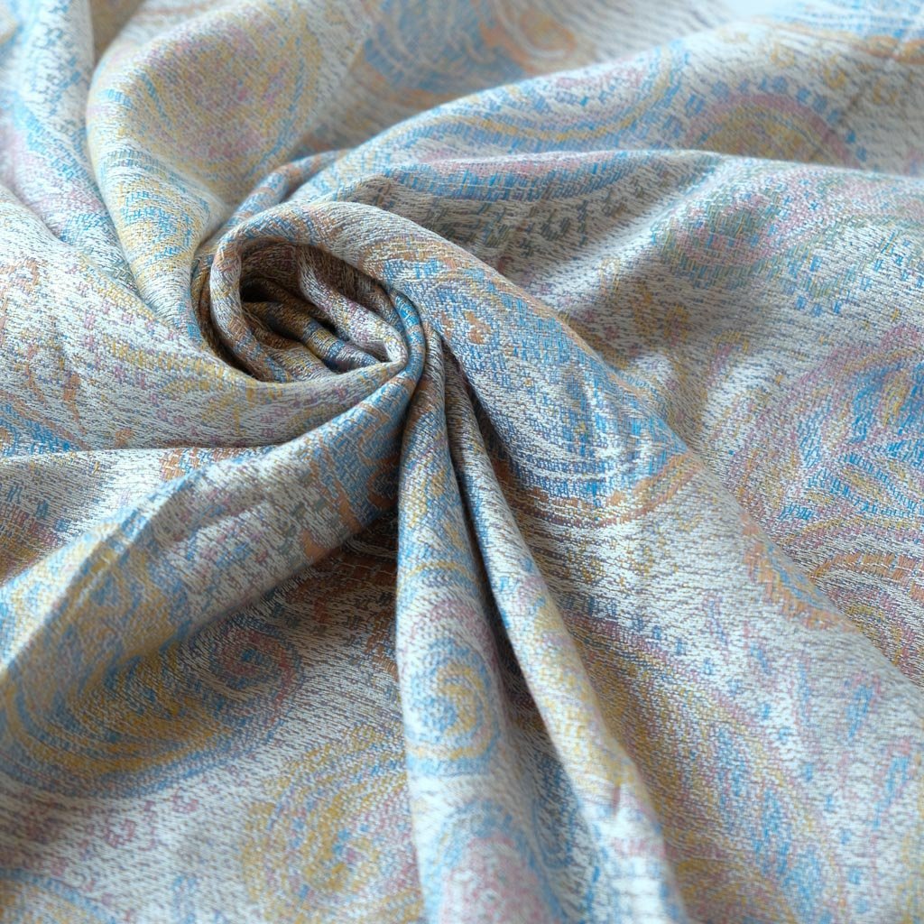 Skjerf Thai Pashmina gul/blå pastell | Youtrend