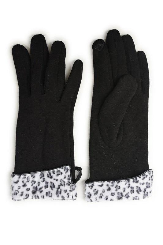 Hansker med leopard Sort/Hvit | Youtrend
