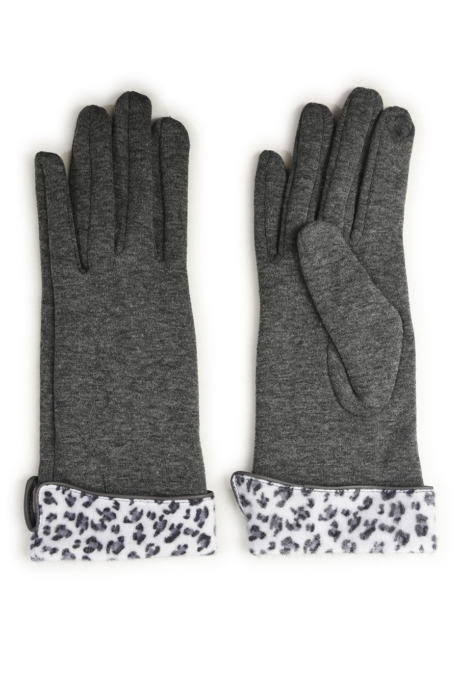 Hansker med leopard Grå/Hvit | Youtrend