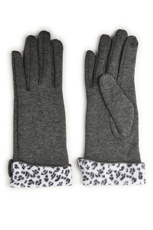 Hansker med leopard Grå/Hvit | Youtrend