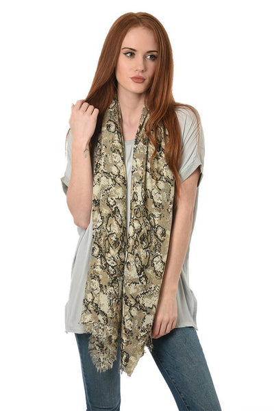 Skjerf naturell snake print | Youtrend