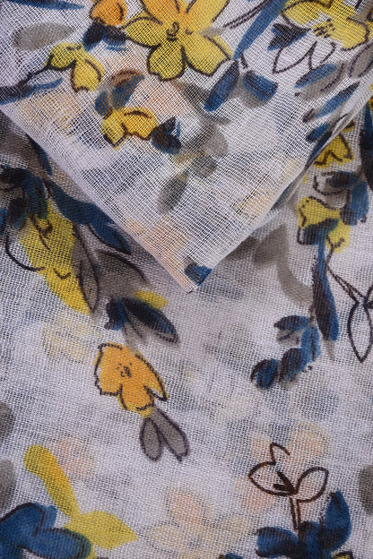 GULT MØNSTERET SKJERF