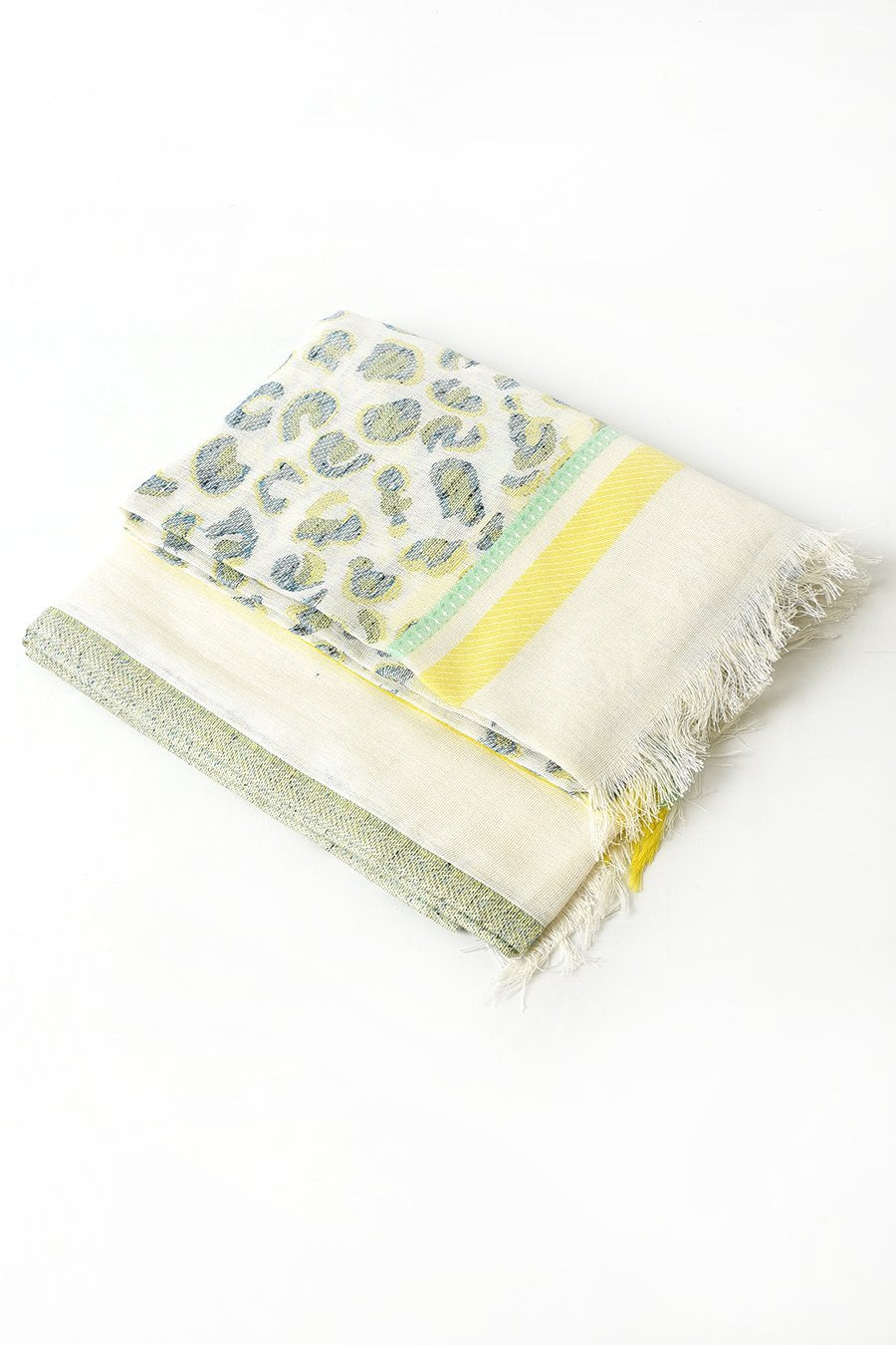 GULT JAQUARD LEOPARD SKJERF