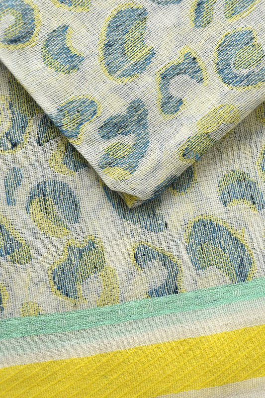 GULT JAQUARD LEOPARD SKJERF