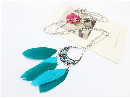 Halskjede Crescent Blå | Youtrend