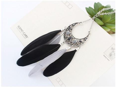 Halskjede Crescent Grå/Sort | Youtrend