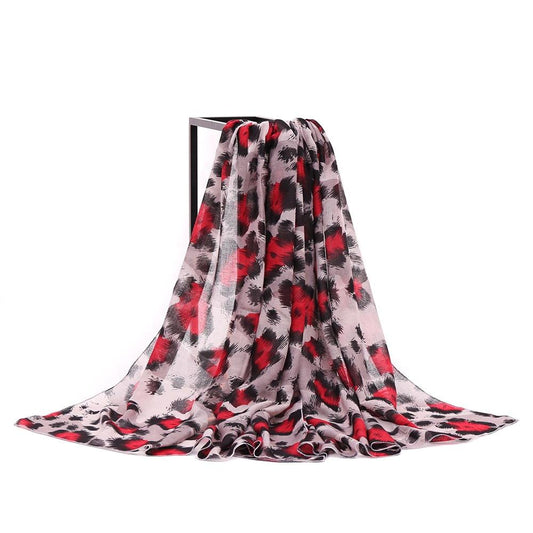 Skjerf Safari Leopard Rød | Youtrend