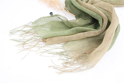 Skjerf i ren Lin Grønn | Youtrend