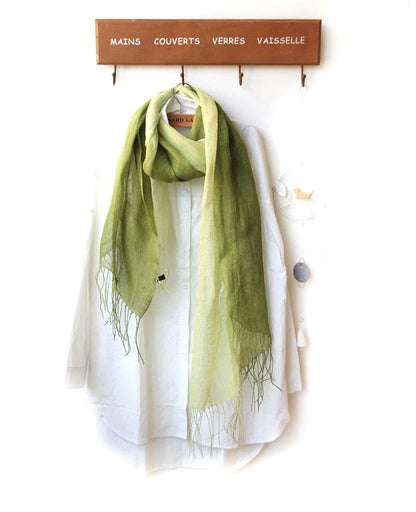 Skjerf i ren Lin Grønn | Youtrend