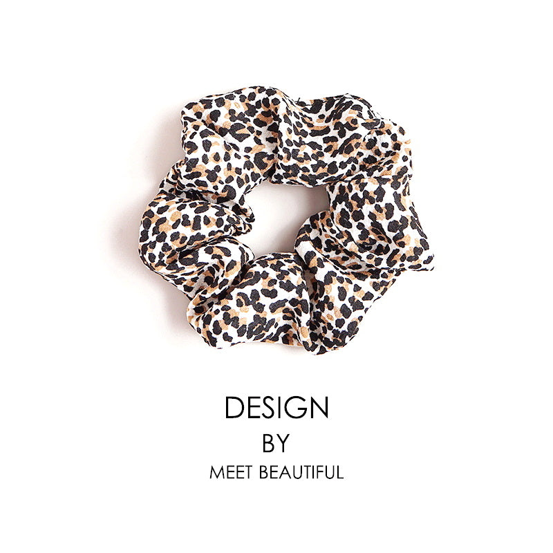 Hårstrikk Scrunchies Retro Leopard