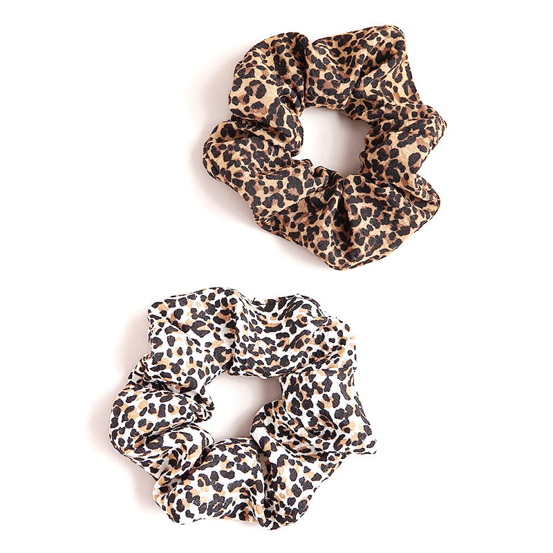 Hårstrikk Scrunchies Retro Leopard