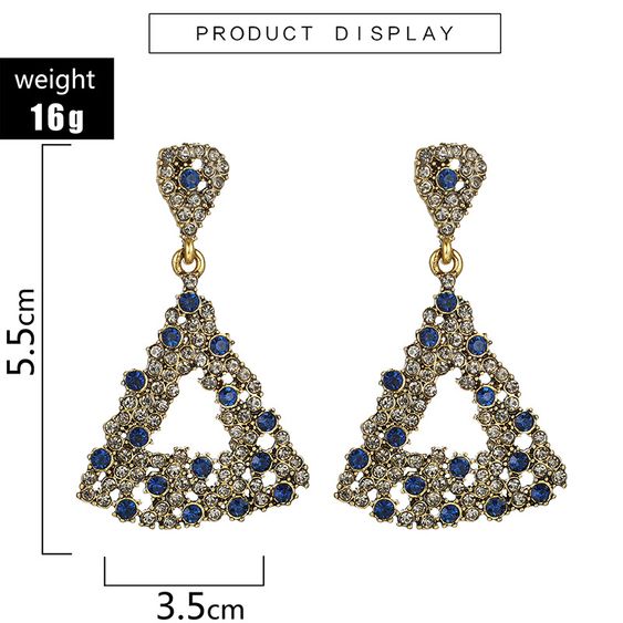 VAKKERT ØREPYNT MED BLÅ STONES