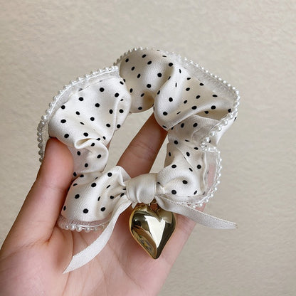 SCRUNCHIES MED GULLFARGET METALLHJERTE