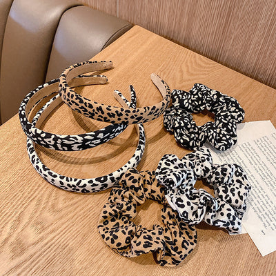 Hårbøyle og Hårstrikk matchende leopard