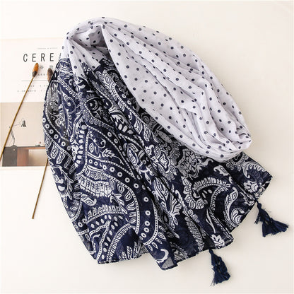 PRINTET POLKA STIL SKJERF