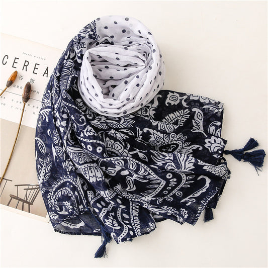 PRINTET POLKA STIL SKJERF