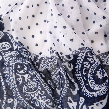 PRINTET POLKA STIL SKJERF