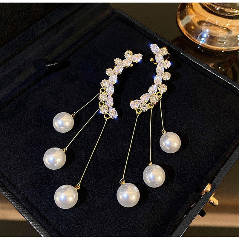 LONG BEADS TASSEL ØREPYNT