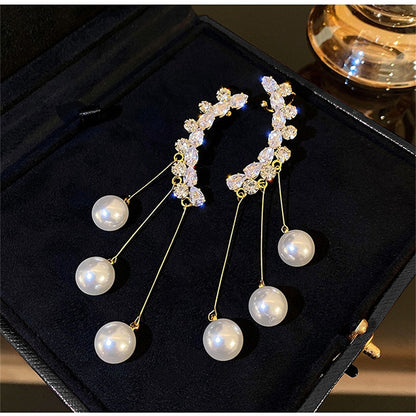 LONG BEADS TASSEL ØREPYNT