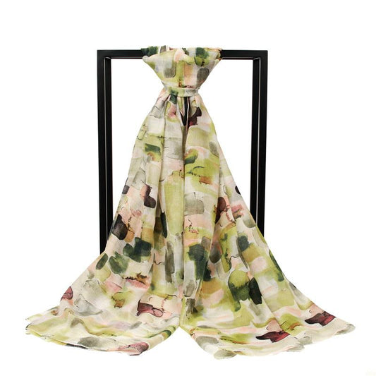 Skjerf med print i Grønn | Youtrend