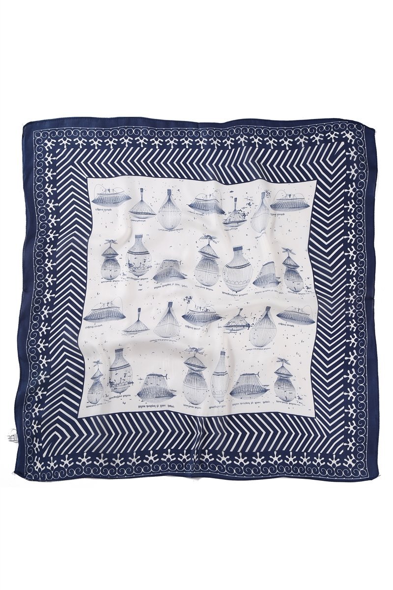 Tørkle Air Balloon Print Blå | Youtrend