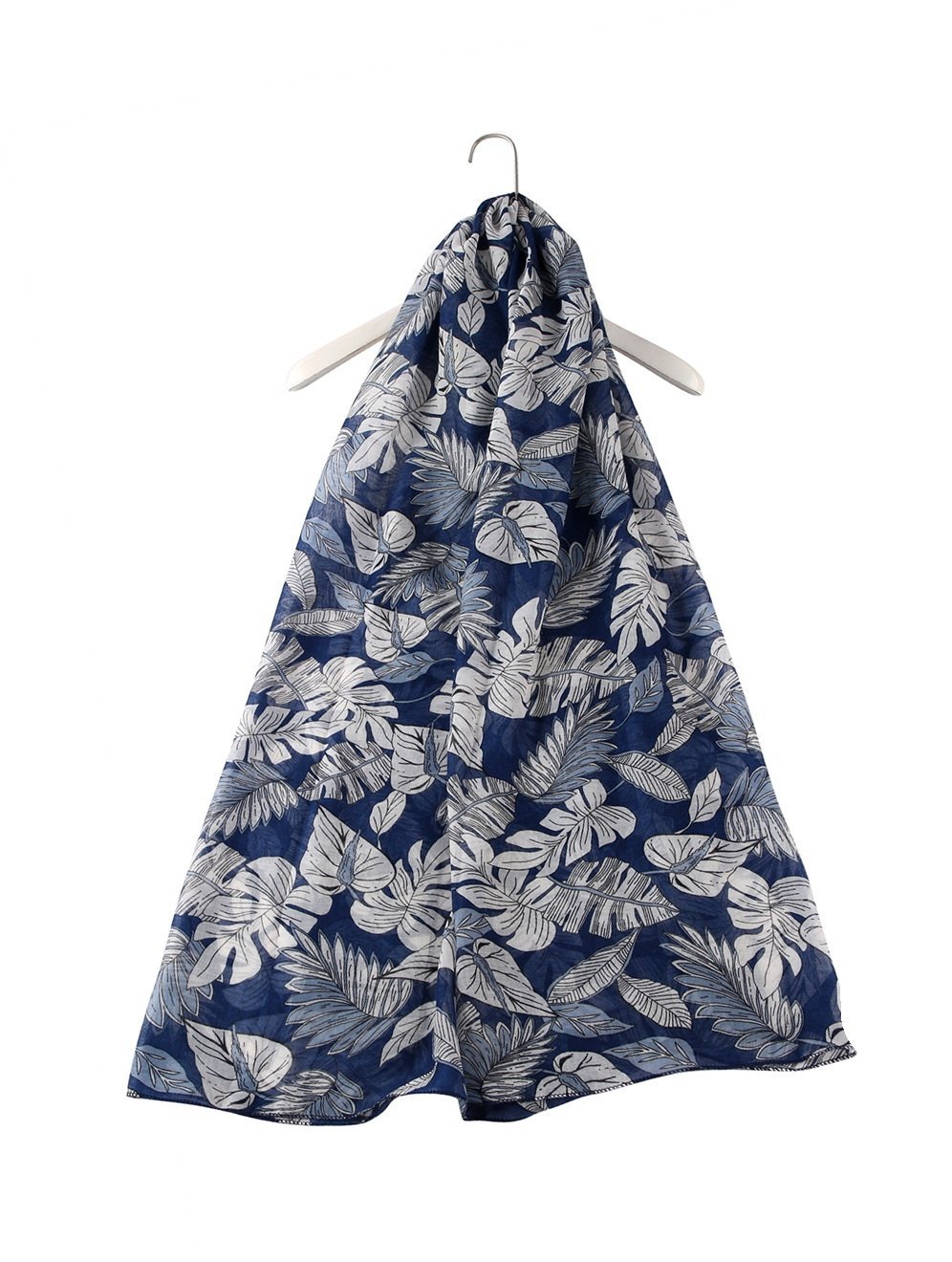 Skjerf med bladmønster Blå | Youtrend