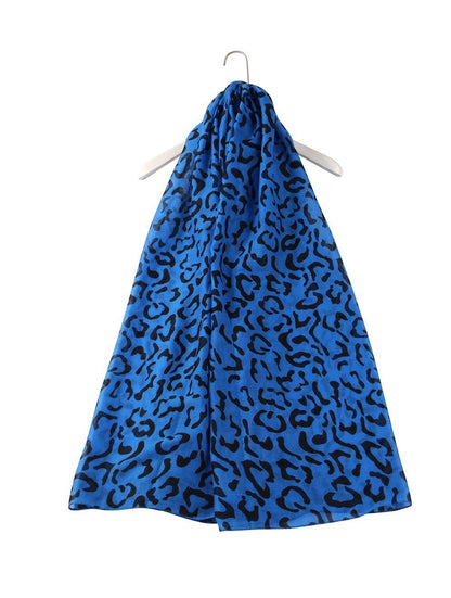Skjerf Safari Leopard print Blå | Youtrend