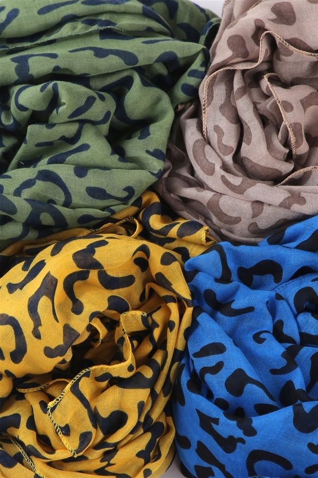 Skjerf Safari Leopard print Blå | Youtrend