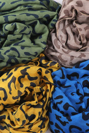 Skjerf Safari Leopard print Grønn | Youtrend