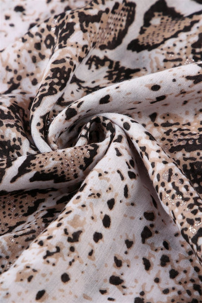 Skjerf Glitter Snake Skin Oransje med Rødt stripe. | Youtrend