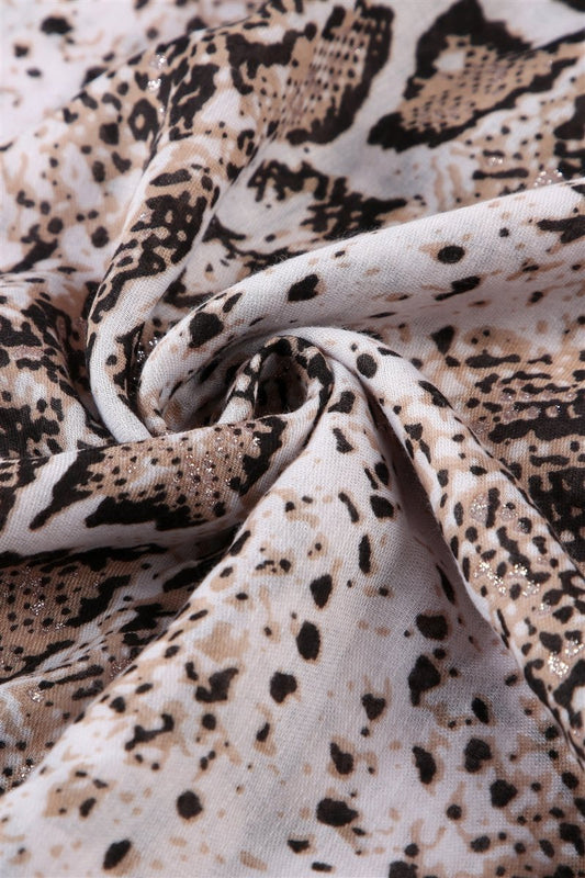 Skjerf Glitter Snake Skin Oransje med Rødt stripe. | Youtrend