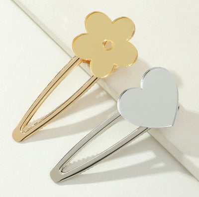 HEART AND FLOWER SHAPE HAIRPIN