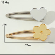 HEART AND FLOWER SHAPE HAIRPIN