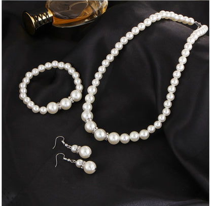 PEARL DIAMOND CRYSTAL SMYKKESETT